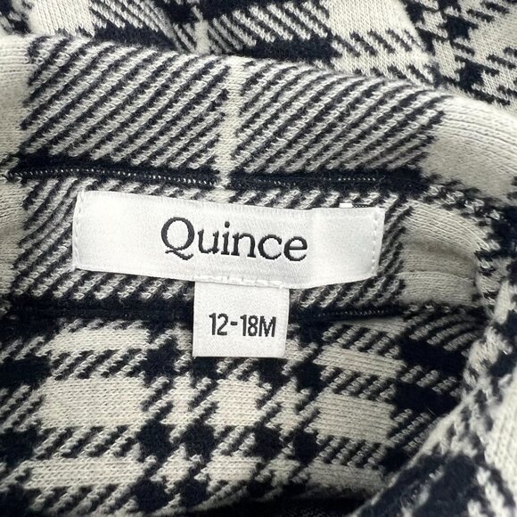 Quince Baby Boys 12-18 Months Long Sleeve Button Up Shirt Jacket Cozy Plaid - Picture 3 of 9